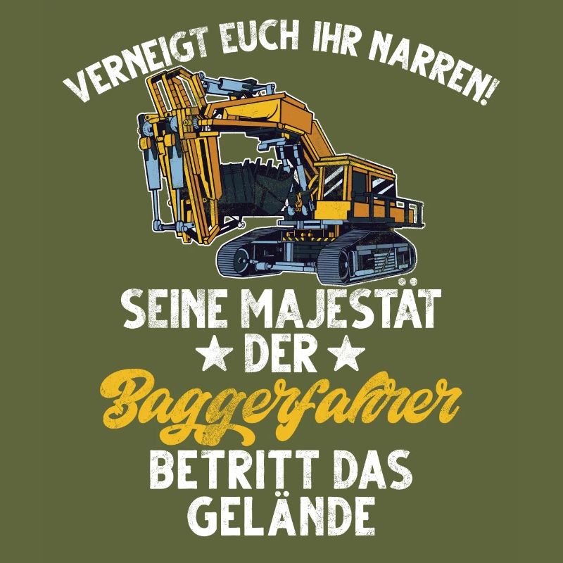 Excavator Driver Funny Construction Worker Profession Excavator