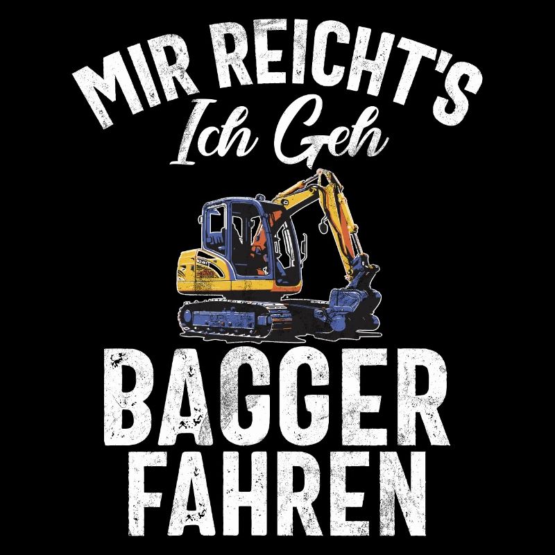 Baggerfahrer Lustige Bauarbeiter Beruf Excavator