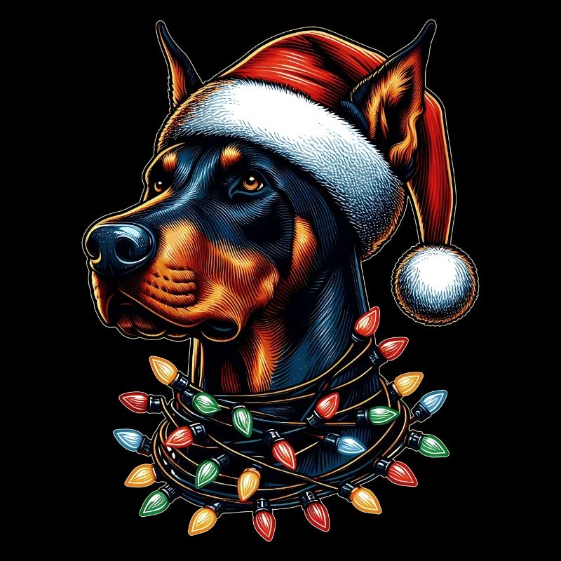 Chapeau de Noël Doberman Chien Noël