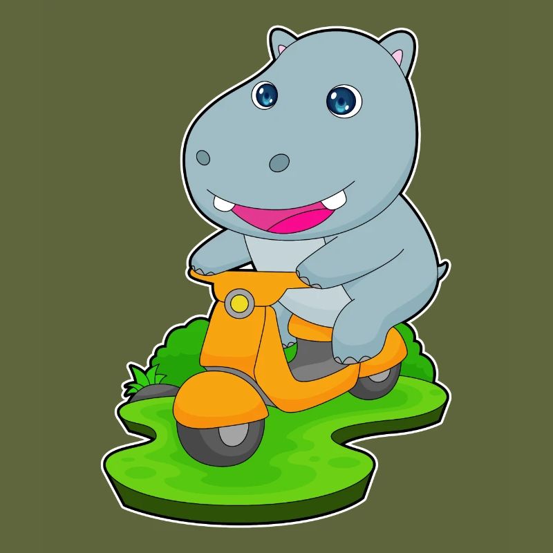 Nilpferd Motorroller