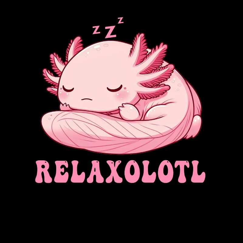 Relaxolotl Axolotl Late Riser Sleeping Chilling