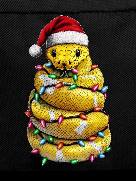 Kugelpython Schlange Weihnachtsmütze Xmas