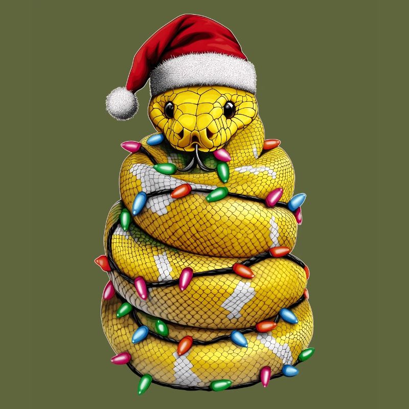 Kugelpython Schlange Weihnachtsmütze Xmas