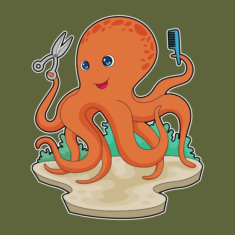 Octopus Coiffeur Ciseaux