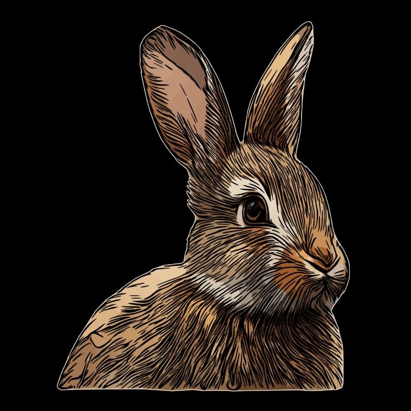 Visage de lapin animal design graphique