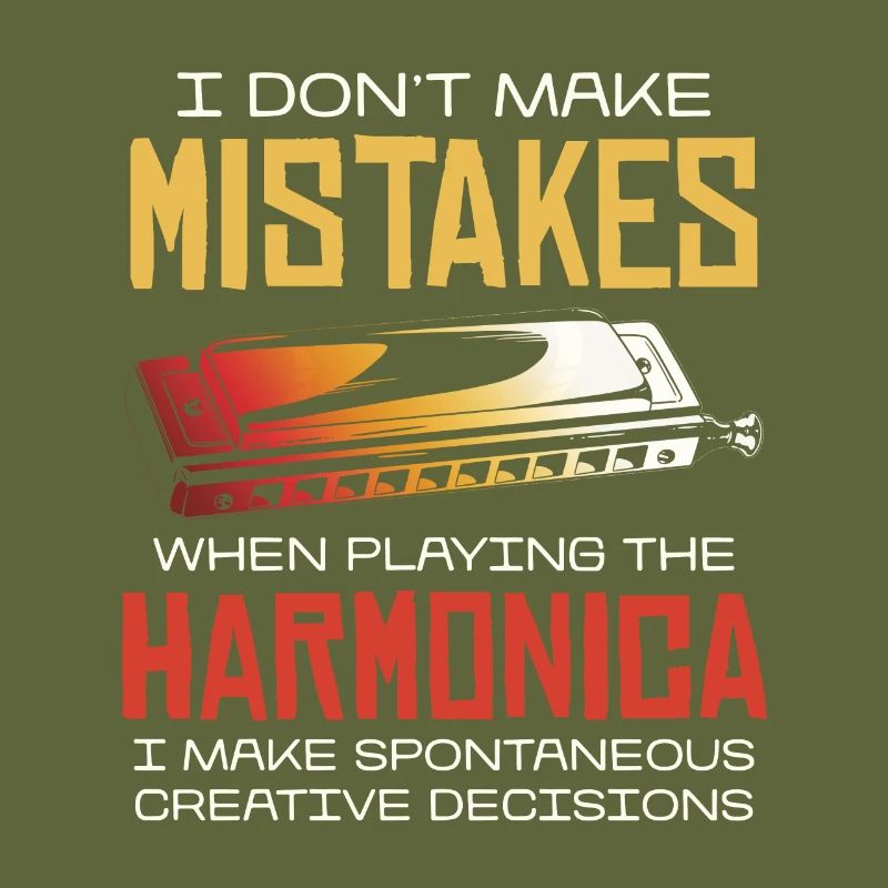 I don't make mistakes when playing the harmonica