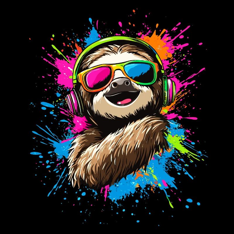 Sloth Colorful Colors Pop Art Lazy Sloths