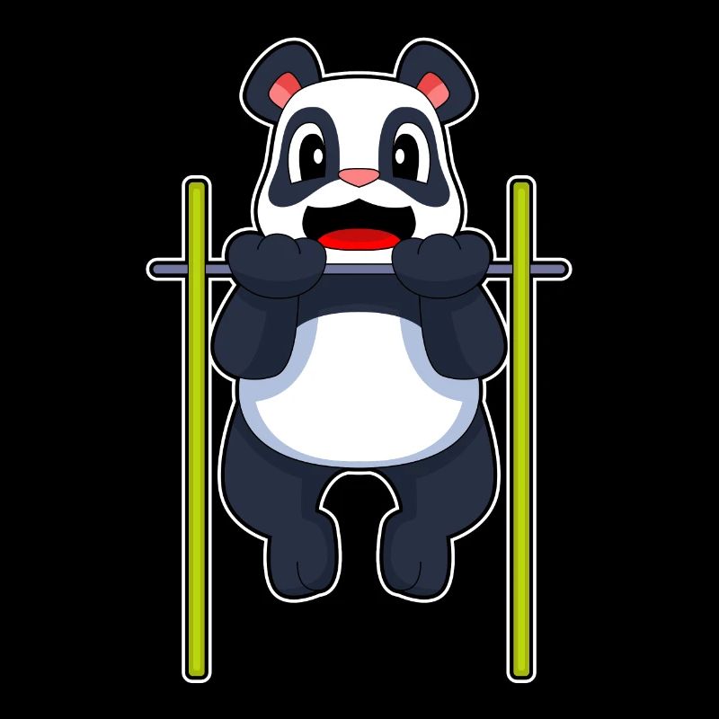 Panda Bodybuilder Tractions Musculation