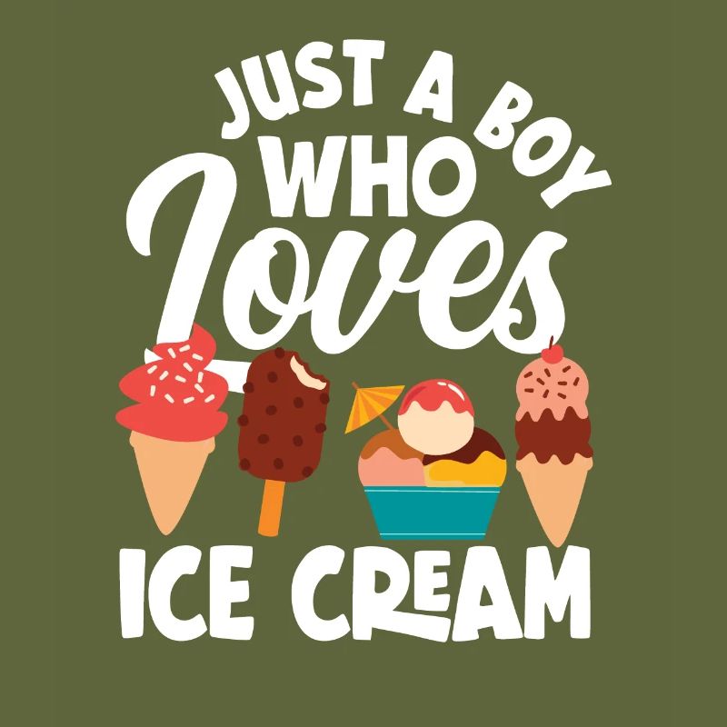 Ein Junge Der Eis Liebt - Eiscreme Fan