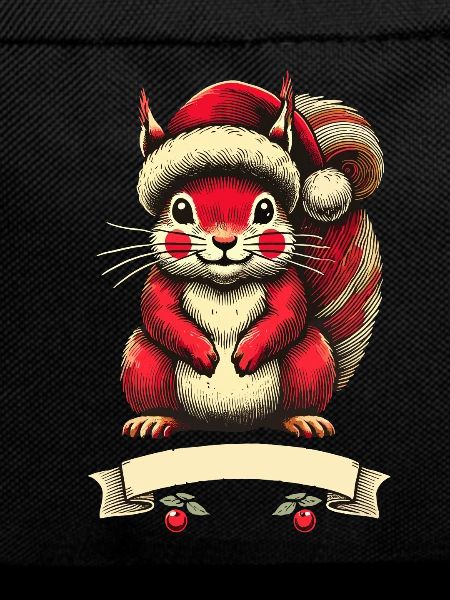 Christmas squirrel with Christmas hat