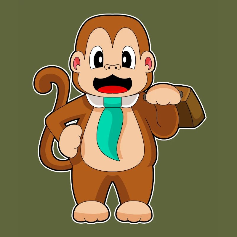 Monkey Entrepreneur Porte-documents