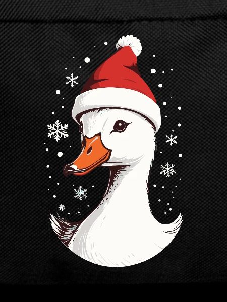 Christmas duck with Christmas hat