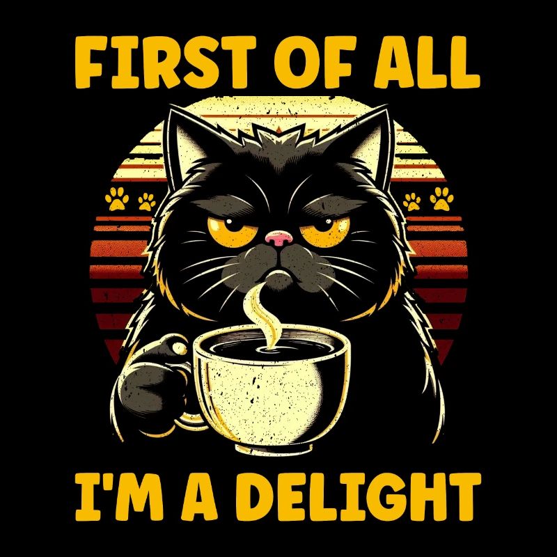 Zunächst Bin Ich Eine Freude Eine Verärgerte Katze