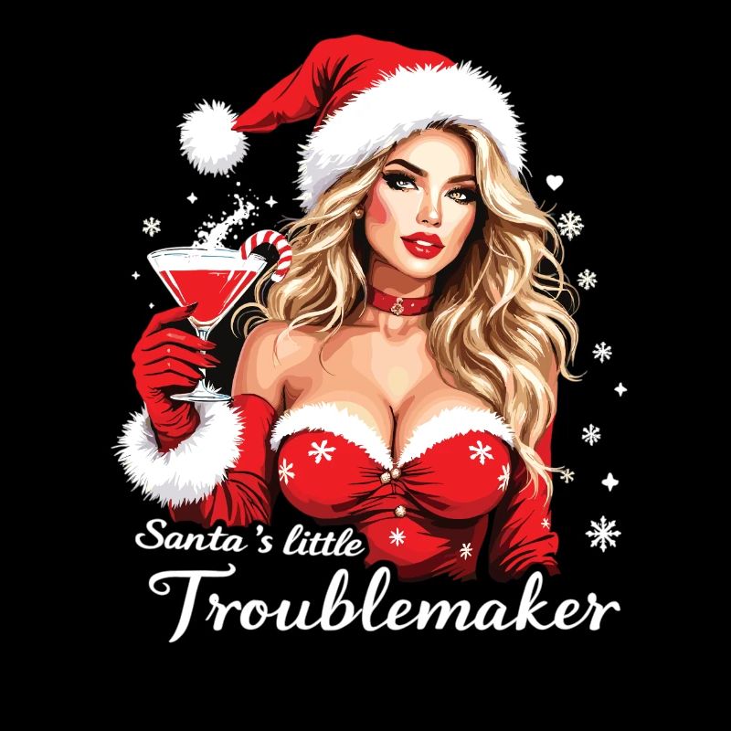 Santa's Little Troublemaker Christmas Hat