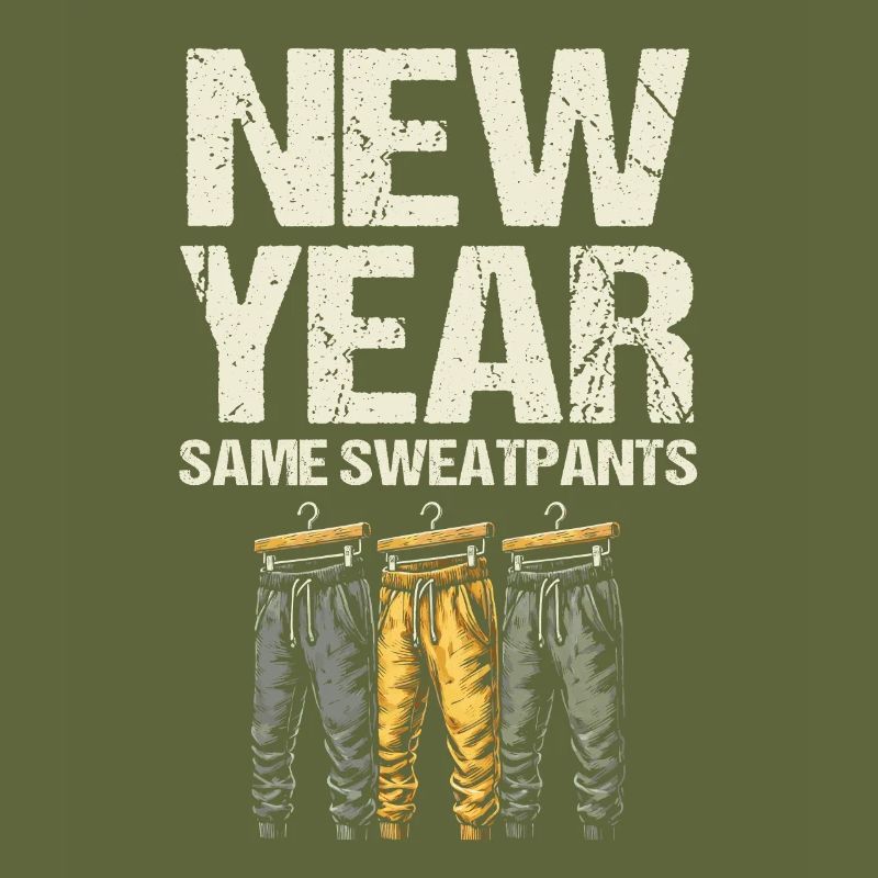 Neujahrs-Same-Jogginghose, Humor-Neujahrsstimmung