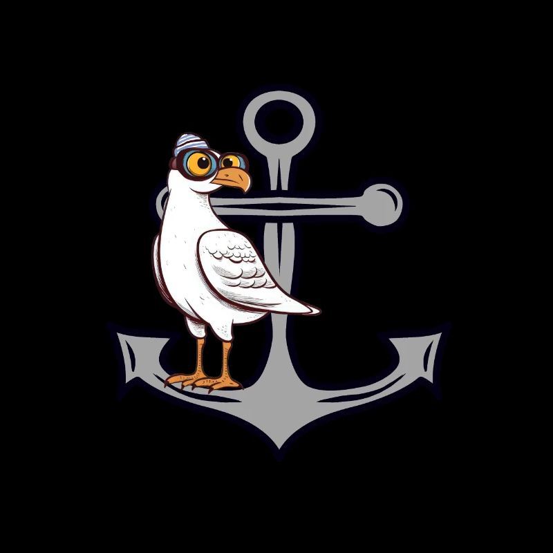 Anchor Seagull Seagulls Seagull Maritime Sailor