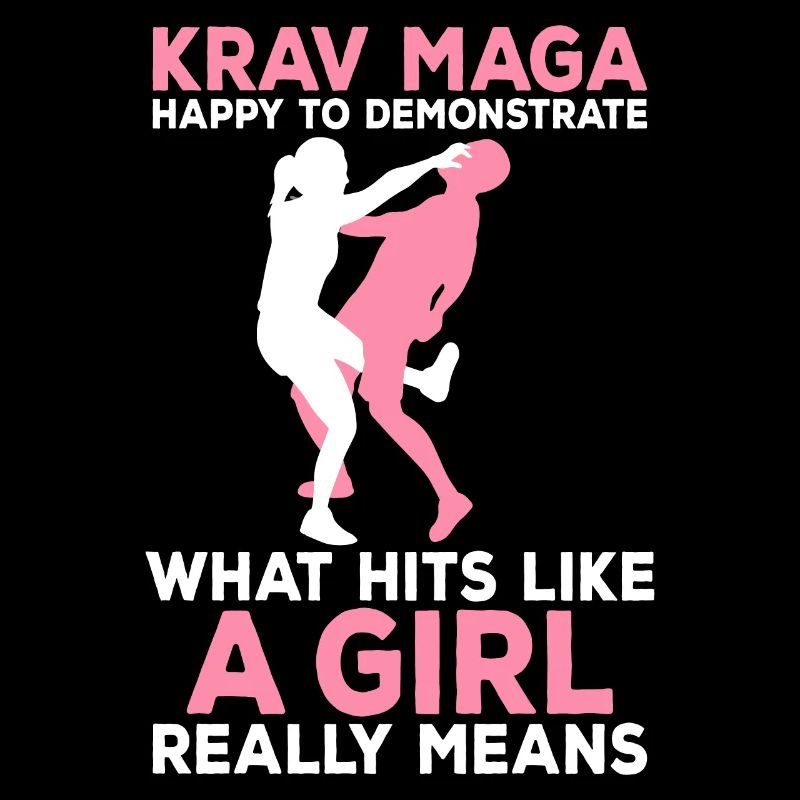 Krav Maga demonstrieren Hits wie ein Mädchen Krav
