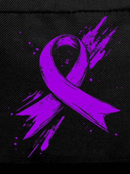 Purple Cancer Awareness Bow Violet