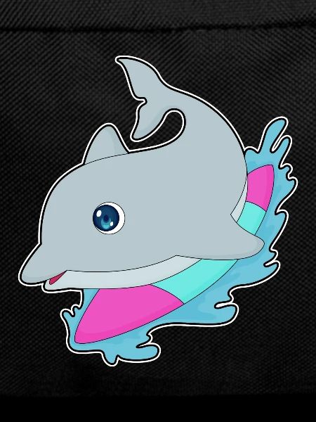 Dolphin Surfing Surfboard Summer