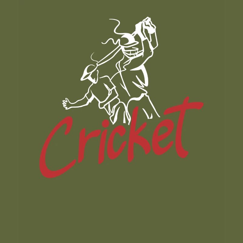 Cricket Player Graphical Illustration
