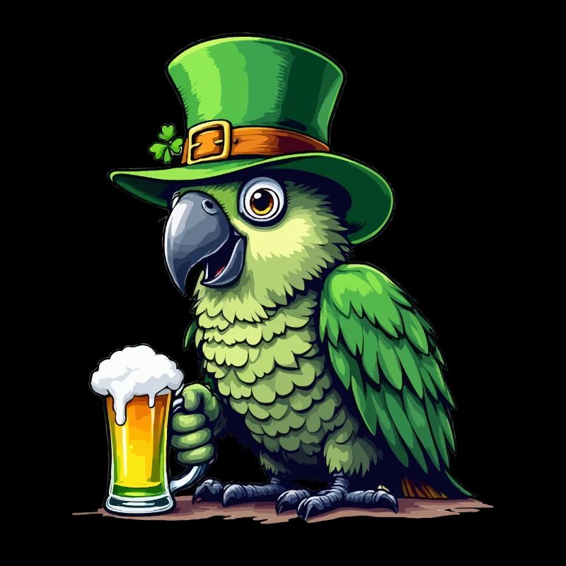 Parrot Tenue de bière de la Saint-Patrick Perroquets
