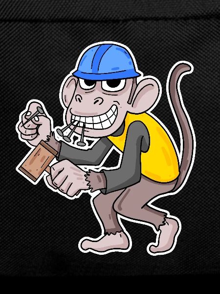 Construction Site Monkey Funny Craftsman