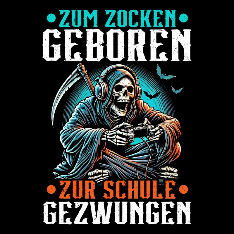 Né pour jouer Forcé d’aller à l’école Grim Reaper