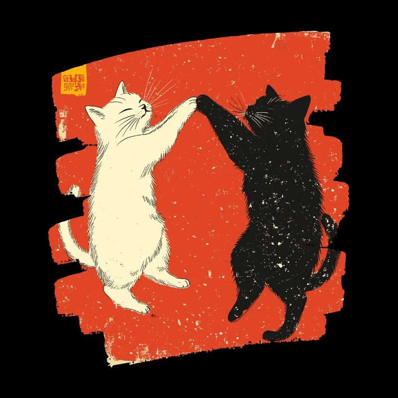 Japanischer Katzen Kampf