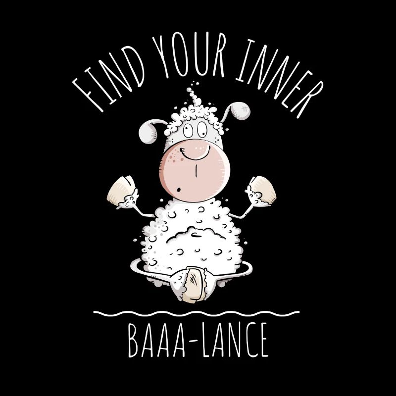 Yoga Sheep Saying Baaa-Lance Word Game