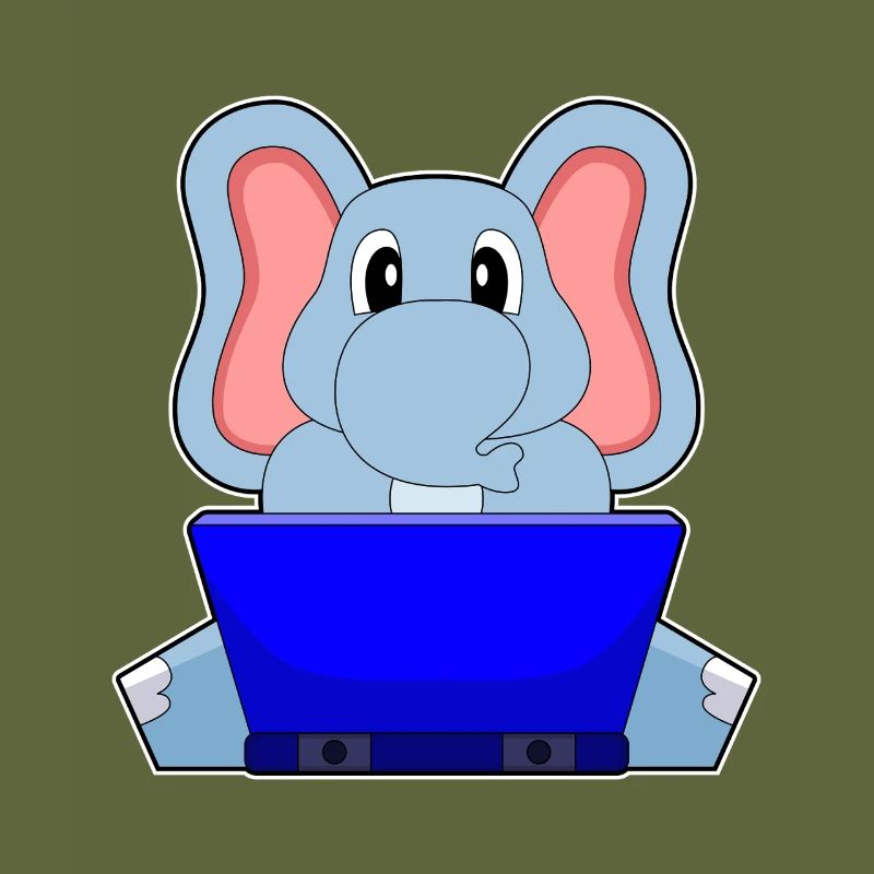 Ordinateur portable éléphant
