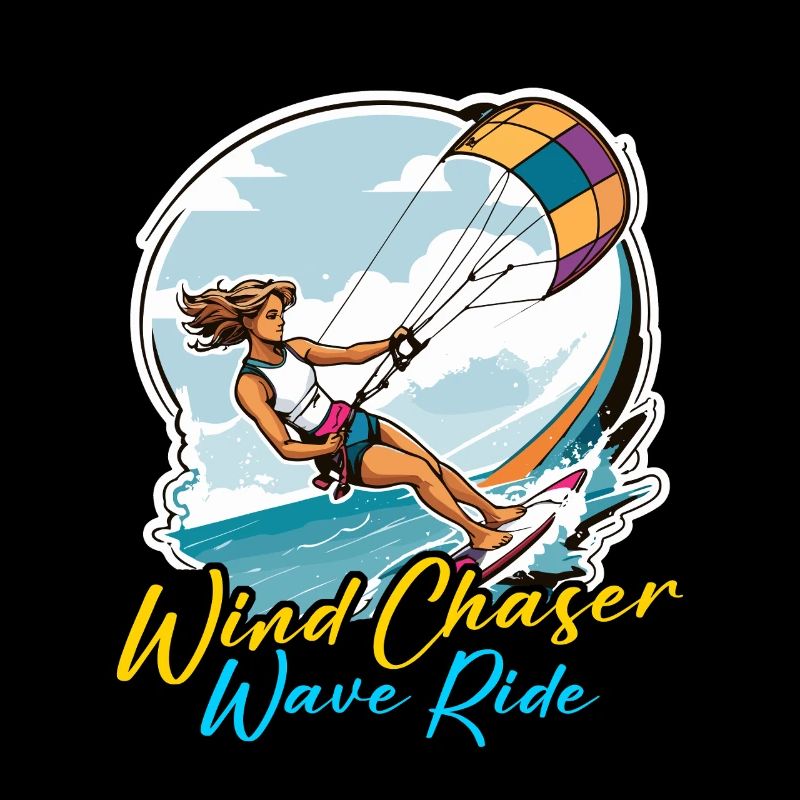 Kiteboarding Wind Chaser Wave Ride Kite Surfer