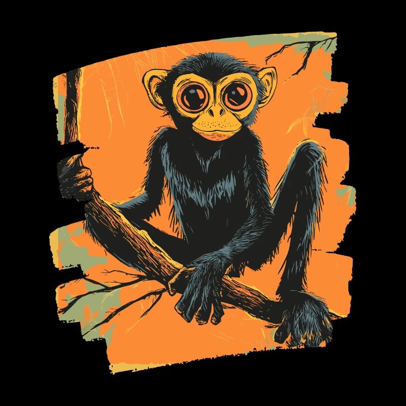 Singe araignée rétro