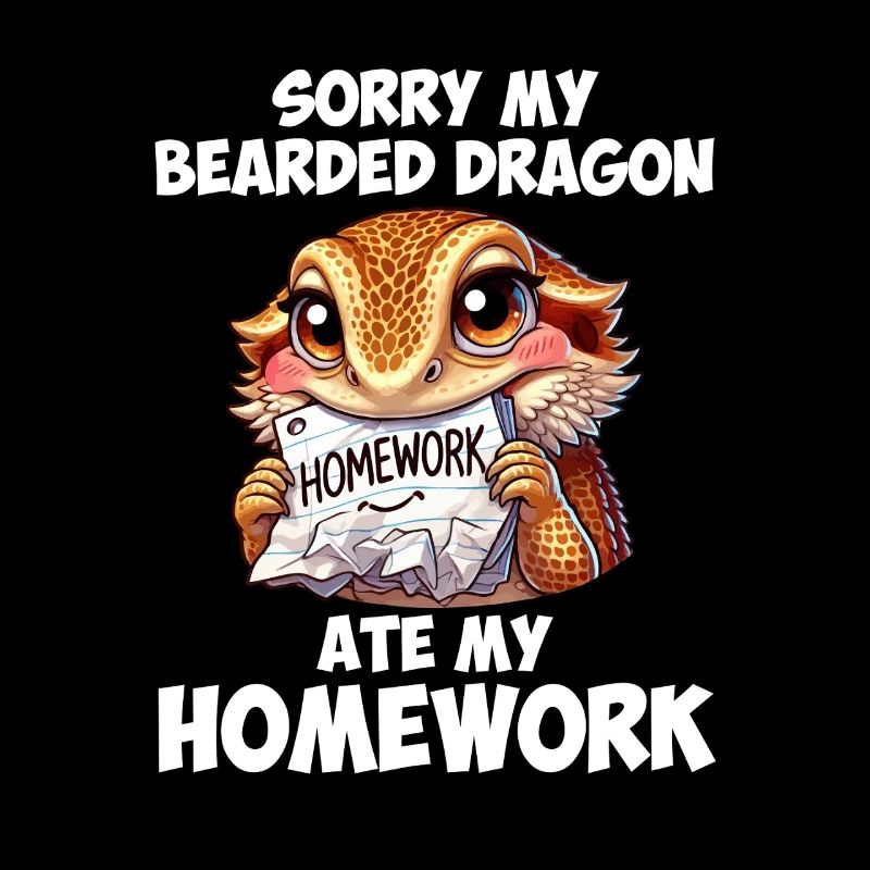 bearded dragon ate my homework, reptile bearded