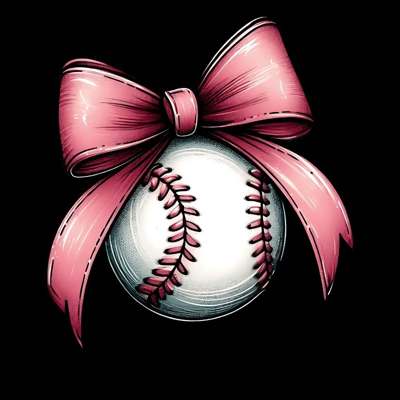 Coquette Bow Baseball Player Team Mothers Day