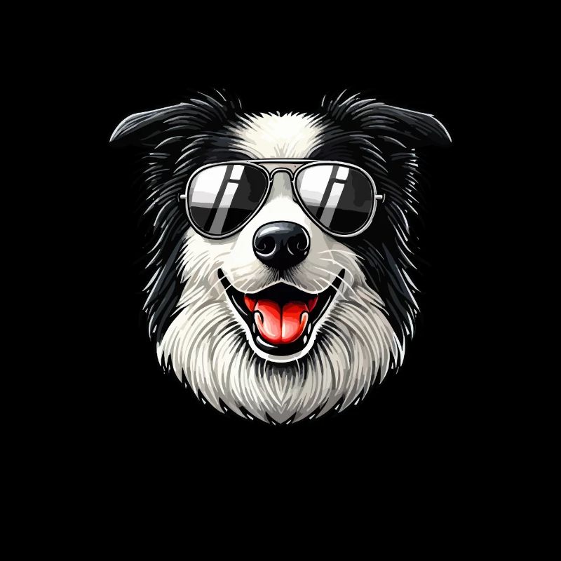 vintage Border Collie Dog