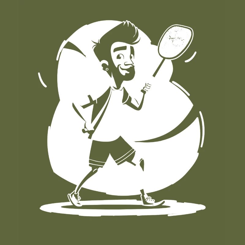 Badminton Player Sketch