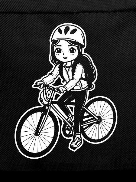 Female cyclist sketch