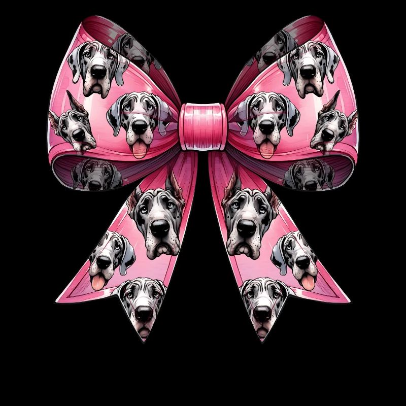 Coquette Bow Great Dane Dog Mom Pattern