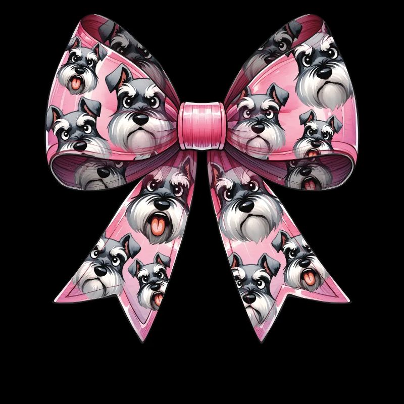 Coquette Bow Schnauzer Dog Mom Pattern