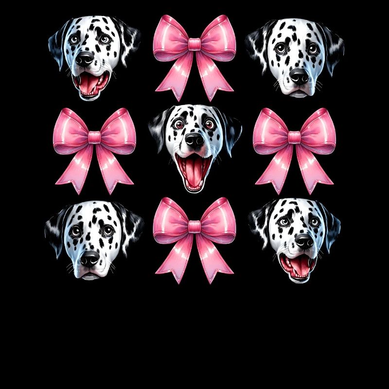 Coquette Bow Dalmatian Dog Mom Pink