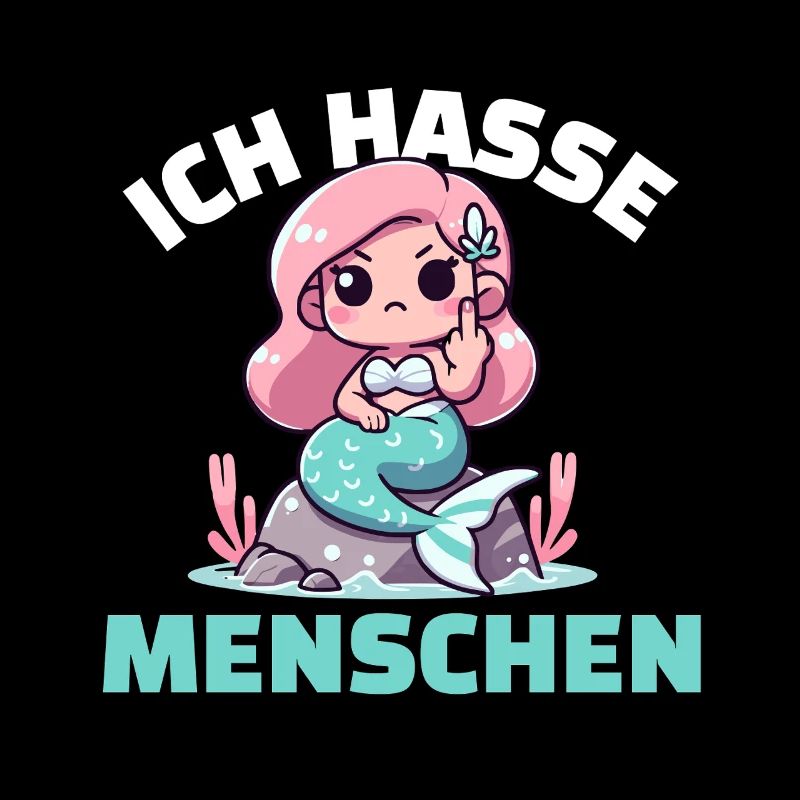 Freche Meerjungfrau mit einer Zynischen Botschaft
