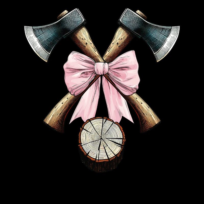 Coquette Bogen Holzarbeiter Logger Mütter Tag Rosa