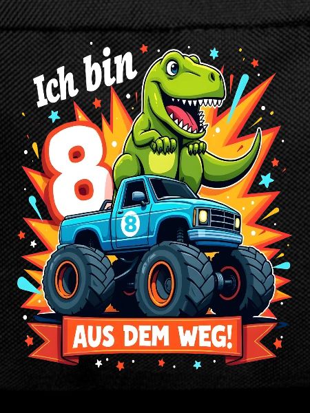 Dinosaur 8th Birthday Monster Truck