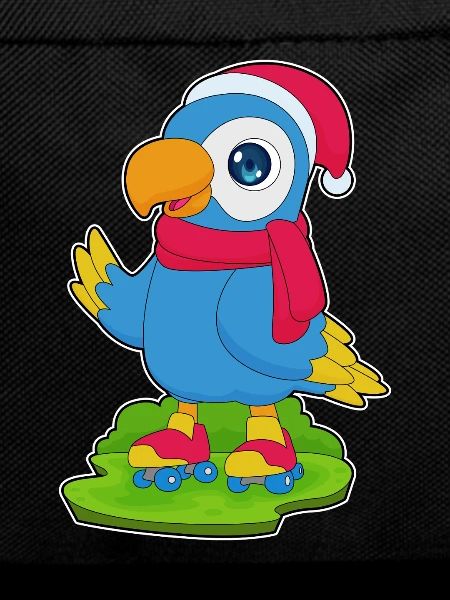 Parrot Christmas Roller Skates