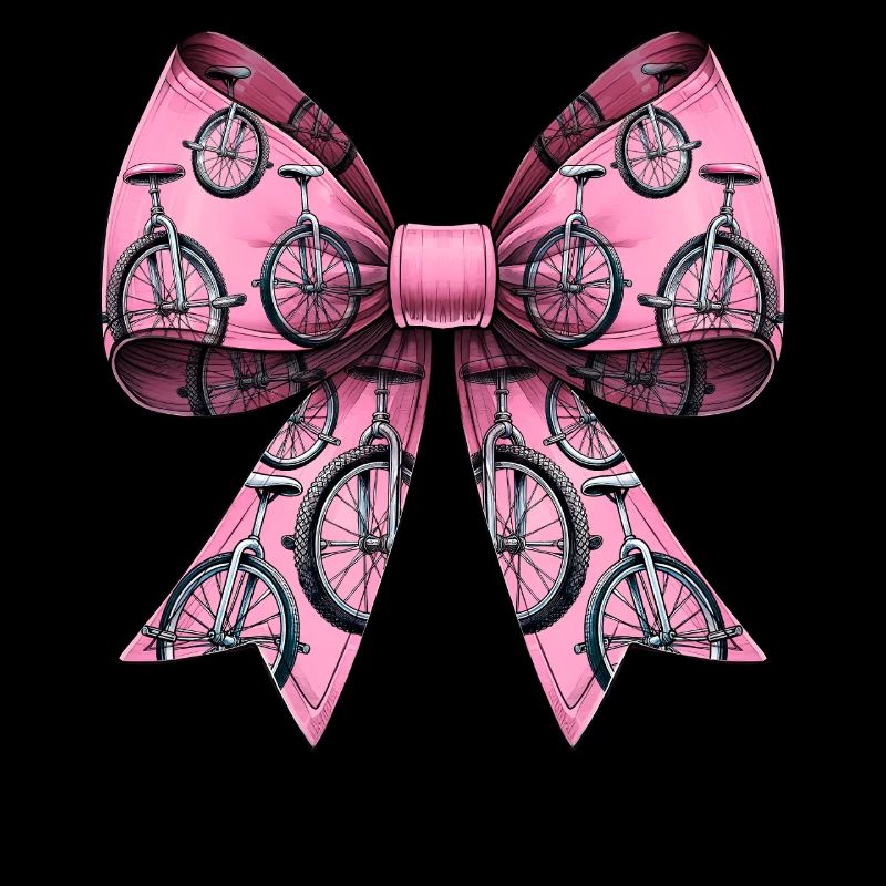 Coquette Bow Unicycling Unicycle Pattern Pink