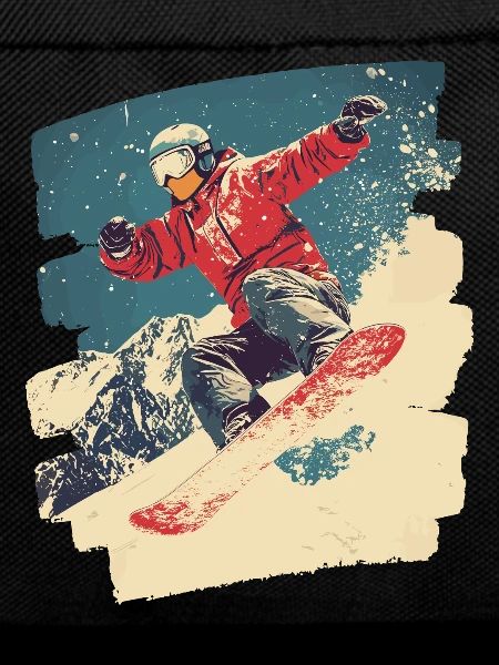 Snowboarder Pulverschnee
