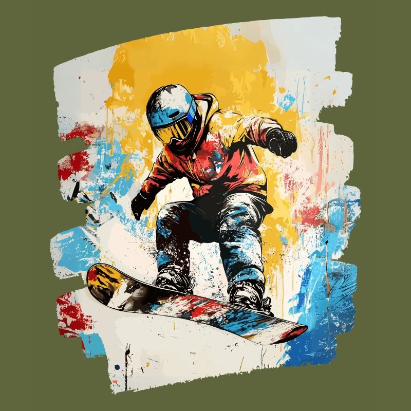 Snowboarder Pulverschnee