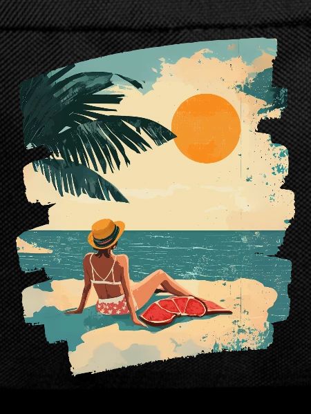 Plage d’été rétro