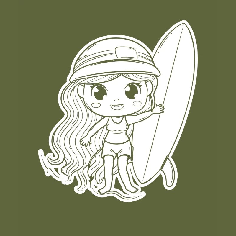 Kleines Surfer Mädchen