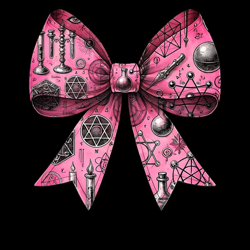 Coquette Bow Alchemy Symbol Pattern Pink